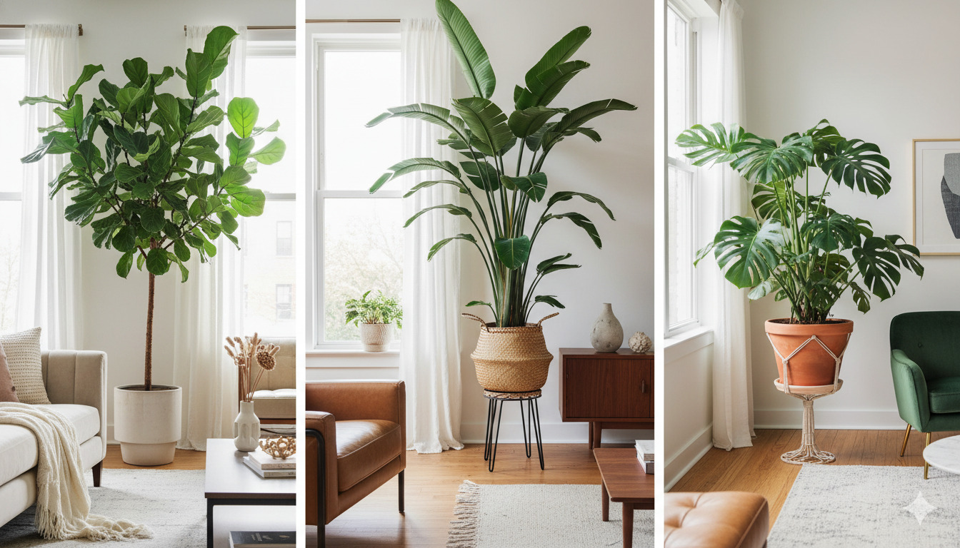 Large statement plants for living rooms